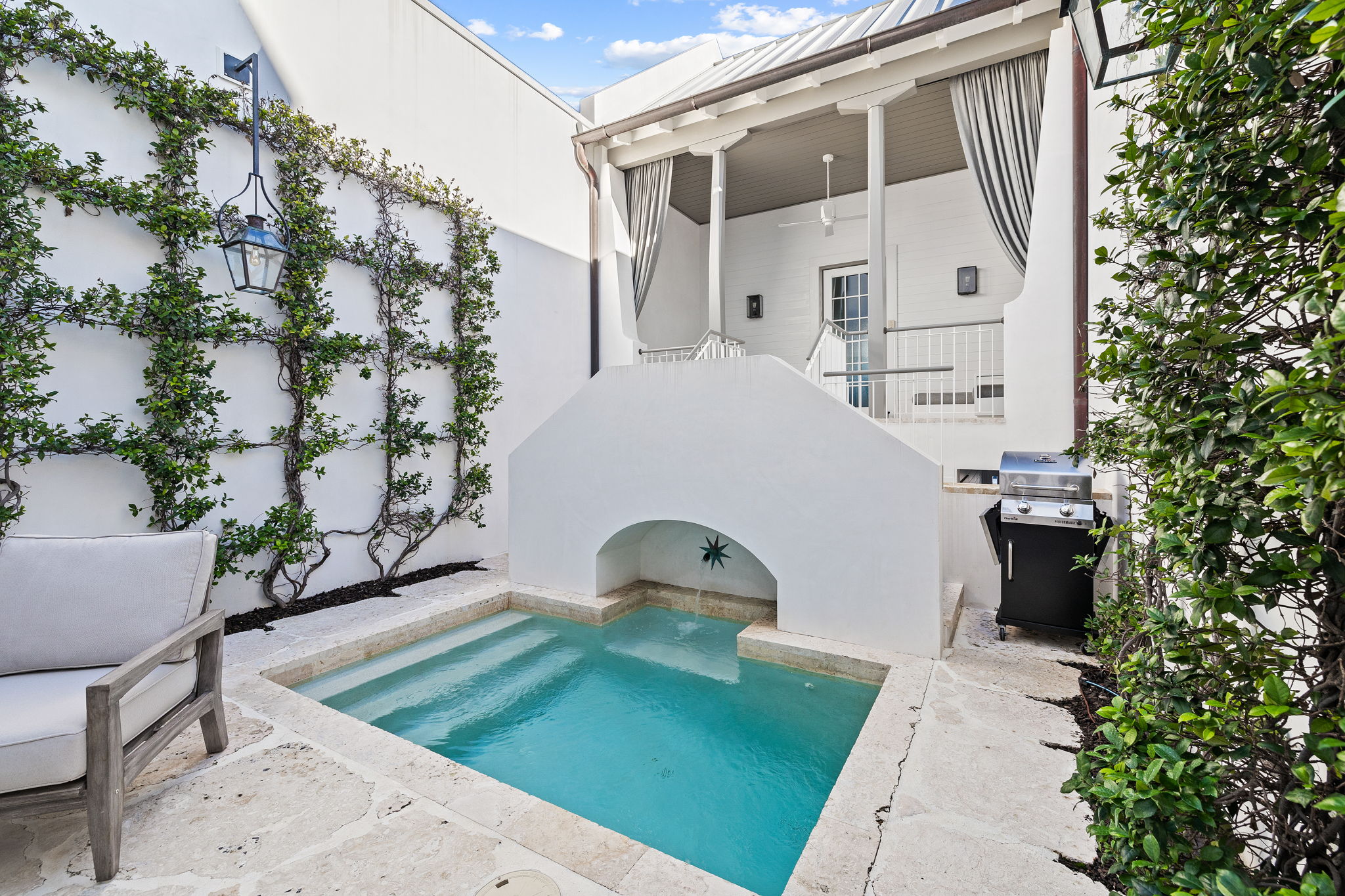 Alys Beach courtyard pool maintained by Premier Pool Care 30A