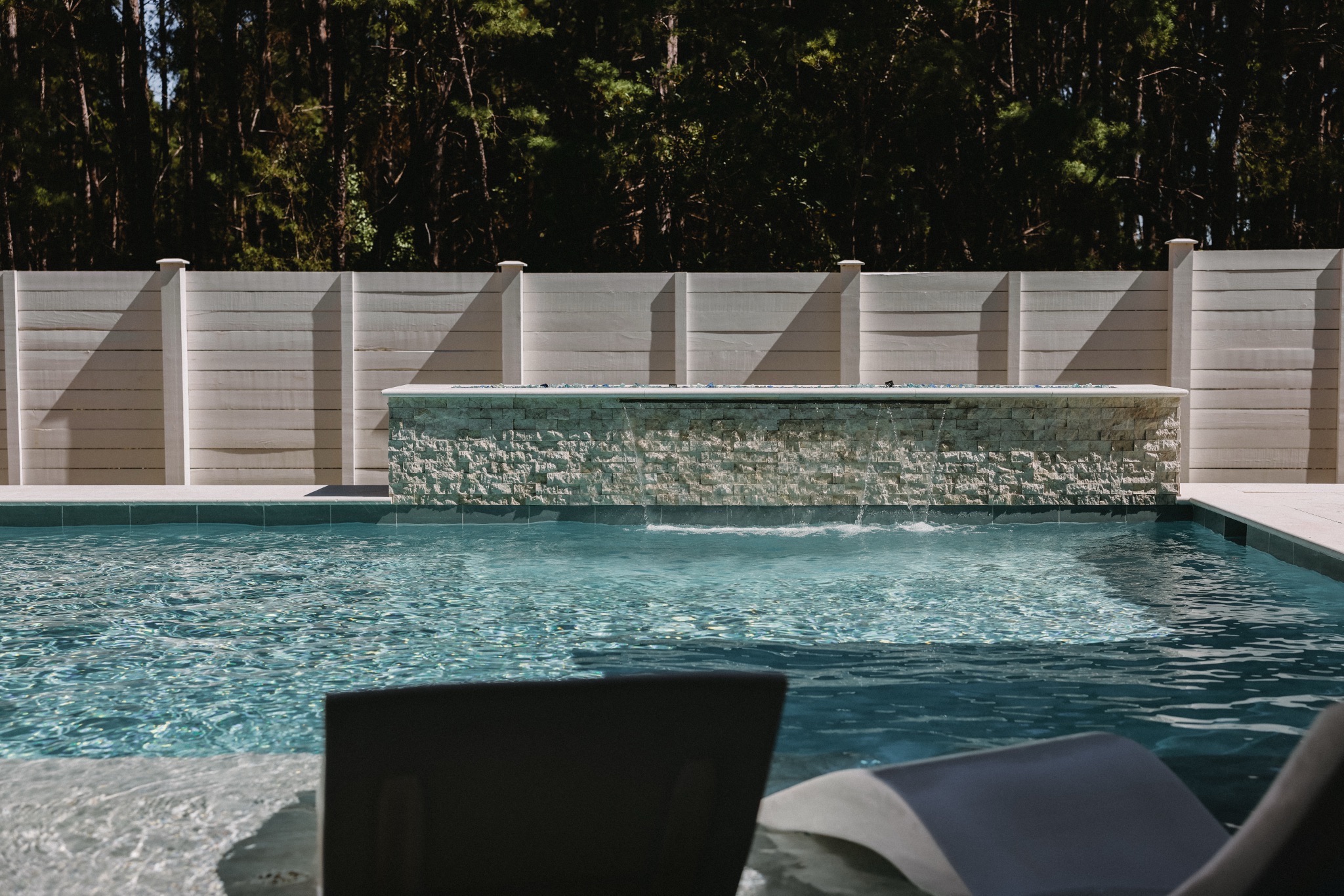 Pool fountain water feature service on 30A